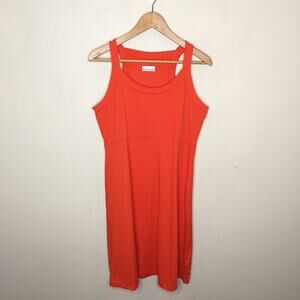 Columbia Tank Dress Orange Stretch Sleeveless Athletic